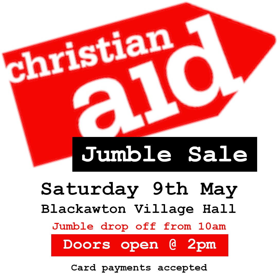 Christian Aid Jumble Sale 9th May 2pm